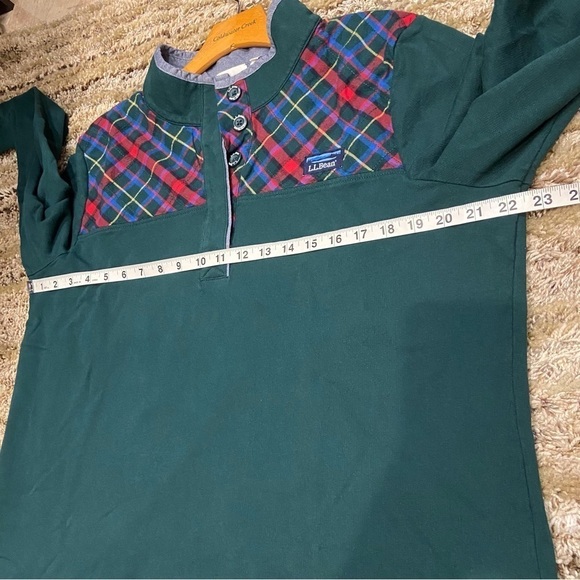 L.L. Bean Green Plaid Pullover Top - Picture 11 of 11